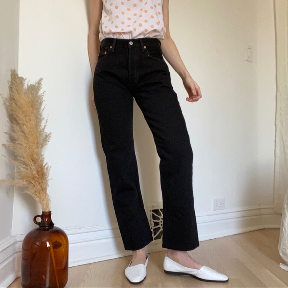 LEVI’S Vintage 501 | Black straight/wide leg denim - Picture 4 of 15